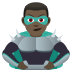 🦹🏿‍♂️ man supervillain: dark skin tone display on JoyPixels